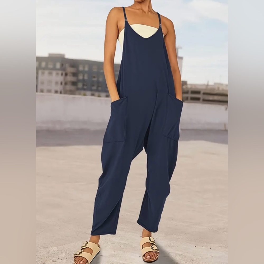Navy Blue Women's Jumpsuit